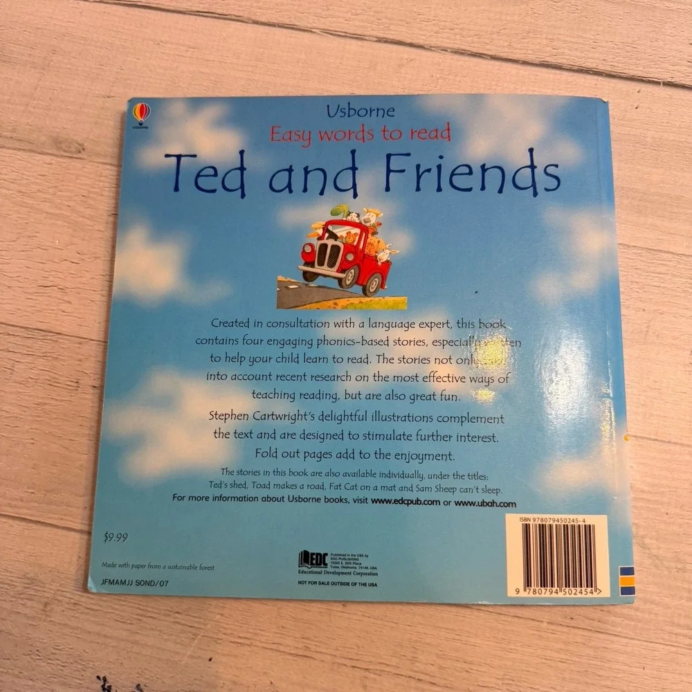 Usborne Paper Pie easy words to read Ted & Friends book‎